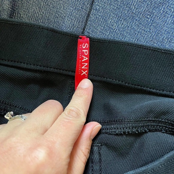 Spanx Jean-Ish Ankle Leggings Womens Medium Washed Black Stretch Mid-Rise - Picture 6 of 7